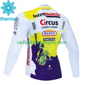 Radtrikot Winter Thermal Fleece Wanty Circus 2023 Noir
